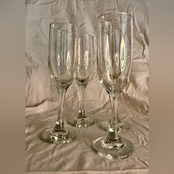 Set of 4 Cristar Champagne Flutes Stemware Glasses Party Fiesta Celebration Gift - Picture 4 of 7